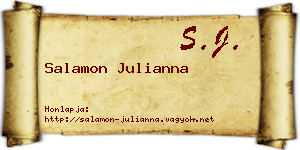 Salamon Julianna névjegykártya